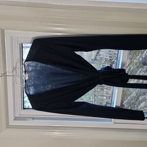 ECRU brand knit wrap top navy M